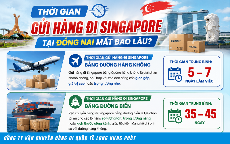 Gửi hàng đi Singapore tại Đồng Nai 