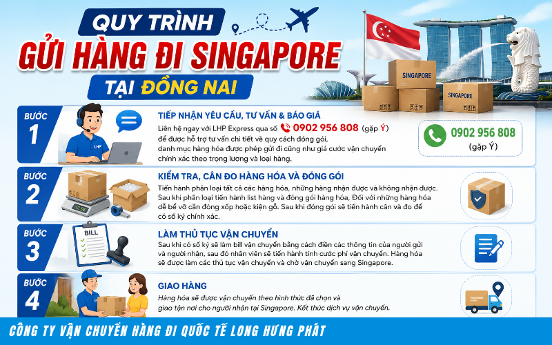 Gửi hàng đi Singapore tại Đồng Nai 