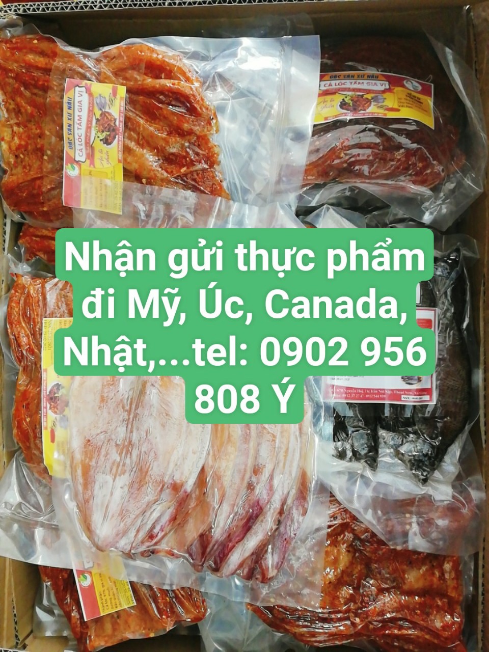 Gửi quần áo, thực phẩm đi Mỹ tại Nha Trang