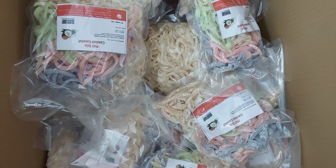 gửi mứt dừa đi Mỹ